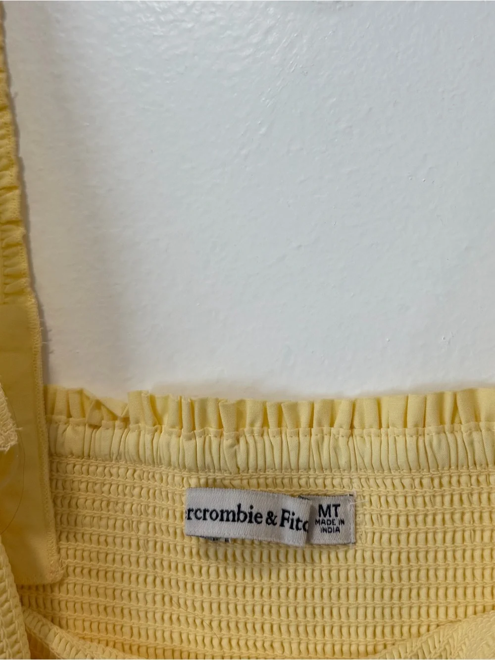 Abercrombie & Fitch Sydney Smocked Convertible Midi Dress Yellow